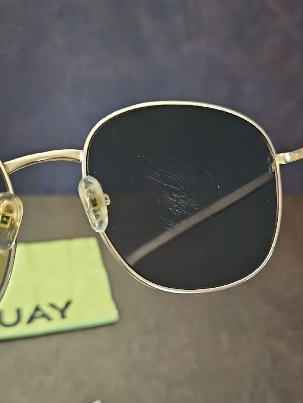 Quay Australia Jezabell Gold Frame Oversized Sunglasses with Smoke Lenses